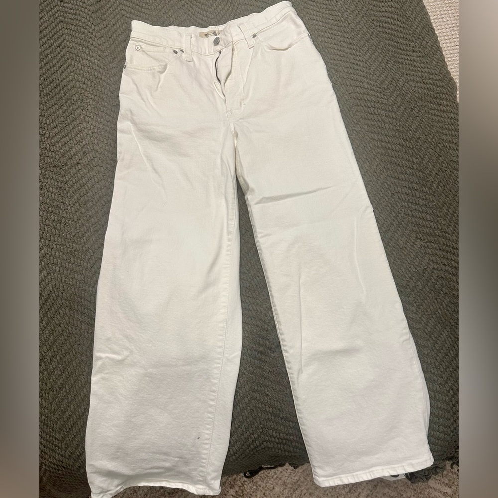 Madewell Vintage Wide Leg Crop White Jeans